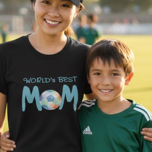 T-shirt Fun Black World's Best Soccer Mom Mother's Day  (Créateur téléchargé)
