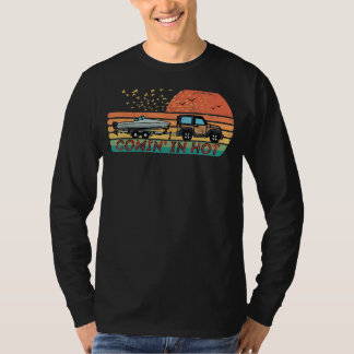 T-shirt Fun Boat Fishing Comin' in Hot Trailer Casquette d