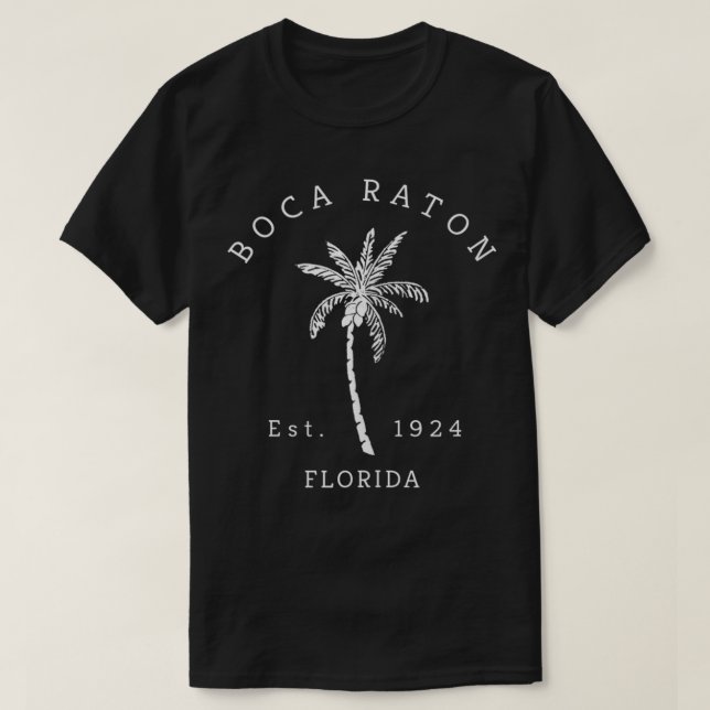 T-shirt Fun Boca Raton Floride Plage Palmier Art de fantai (Design devant)