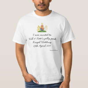 T-shirt Fun British Royal Mariage souvenir top