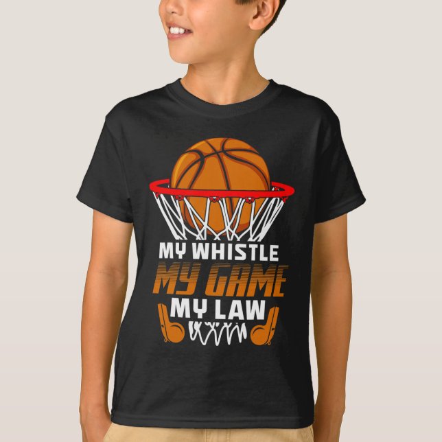 T-shirt Fun Bysketbyll Citations d'arbitre Cadeau I Hoops  (Devant)