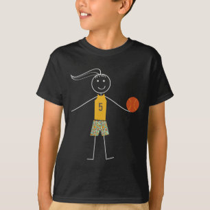 T-shirt Fun Bysketbyll Girls Bysketbyll Joueur