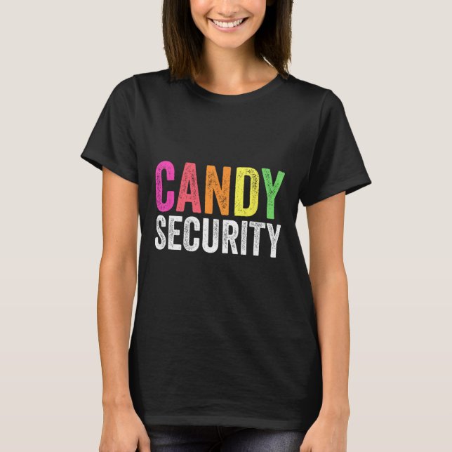 T-shirt Fun Candy Sécurité Costume d'Halloween (Devant)