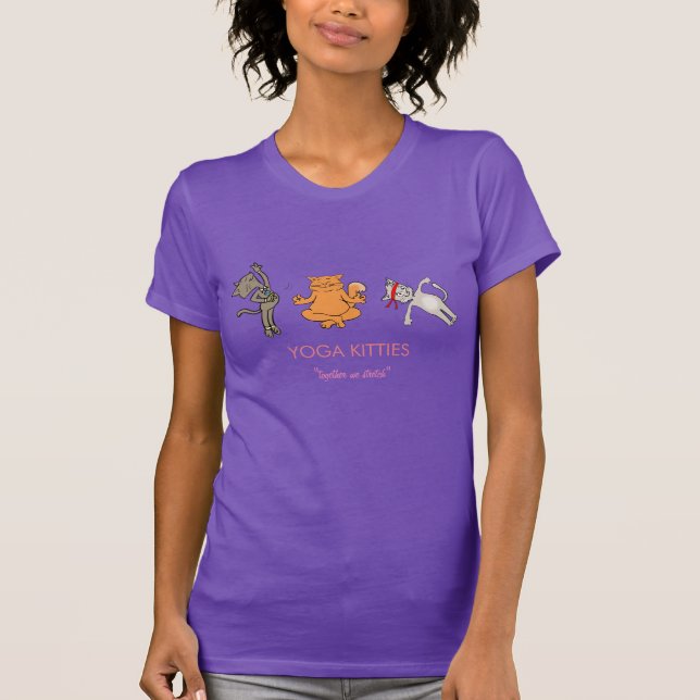 T-shirt Fun Cat Yoga pour Femmes - personnalisable (Devant)