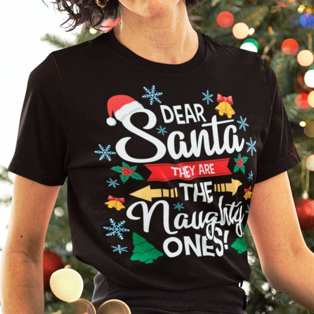 T-shirt Fun cher Père Noël ils sont les vilains Noël (Créateur téléchargé)