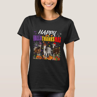 T-shirt Fun Chèvres maman pèlerin Père Noël Costume Happy 