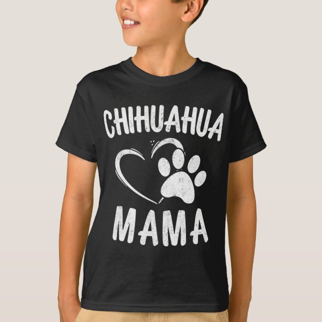 T-shirt Fun Chihuahua Mama Cadeau Animaux de compagnie Amo (Devant)