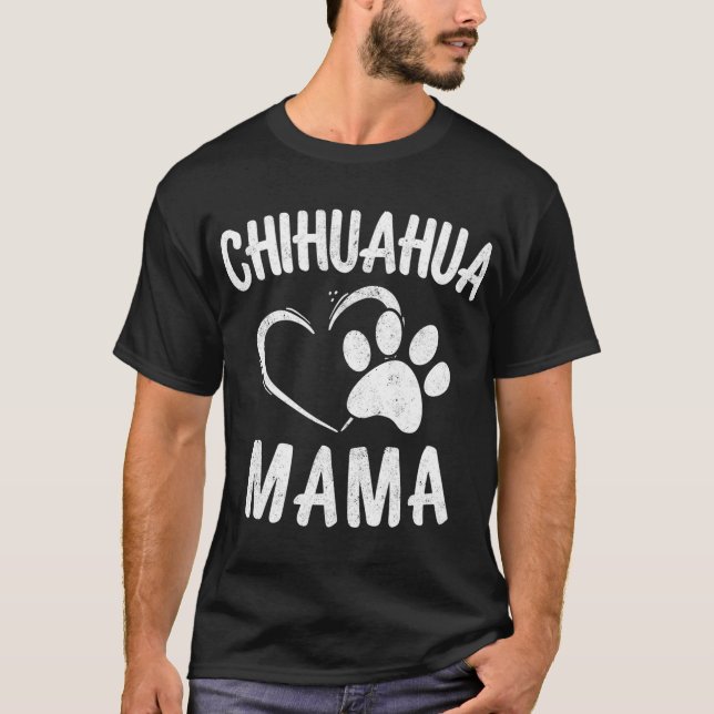 T-shirt Fun Chihuahua Mama Cadeau Animaux de compagnie Amo (Devant)