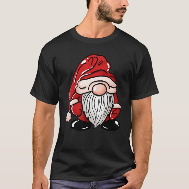 T-shirt Fun Christmas Happy Gnome I'm So Freaking Merry (Devant)