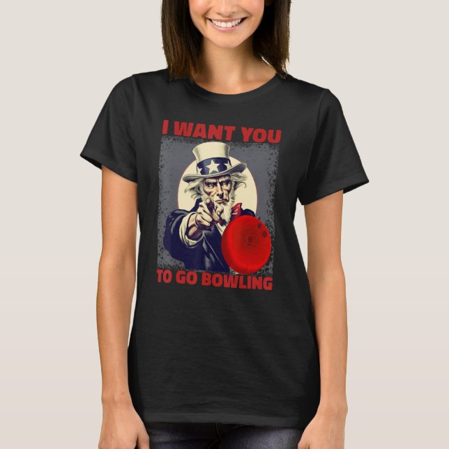 T-shirt Fun Clever Team League Patriotic I Want You To Go  (Devant)