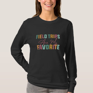 T-shirt Fun Colorful Field Trips Sont Mes Favoris École Wi