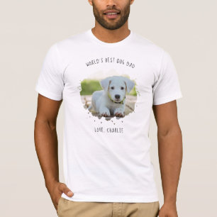 T-shirt Fun Custom Pet Photo Splash Best Chien Papa