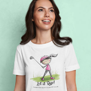 T-Shirt Fun de Golfer Femme