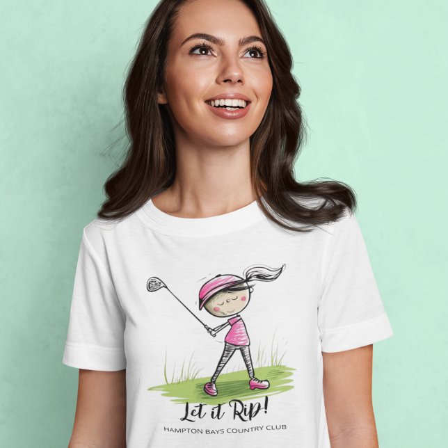 T-Shirt Fun de Golfer Femme (Créateur téléchargé)