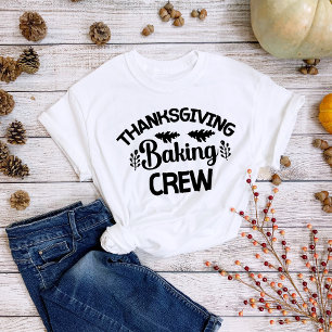 T-shirt Fun de l'équipage de cuisson Thanksgiving