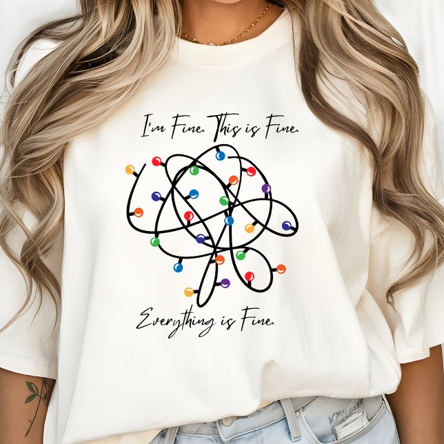T-shirt Fun de Noël Funny Fun de Noël Minuscule Noël migno (I'm Fine Christmas Shirt Gift)