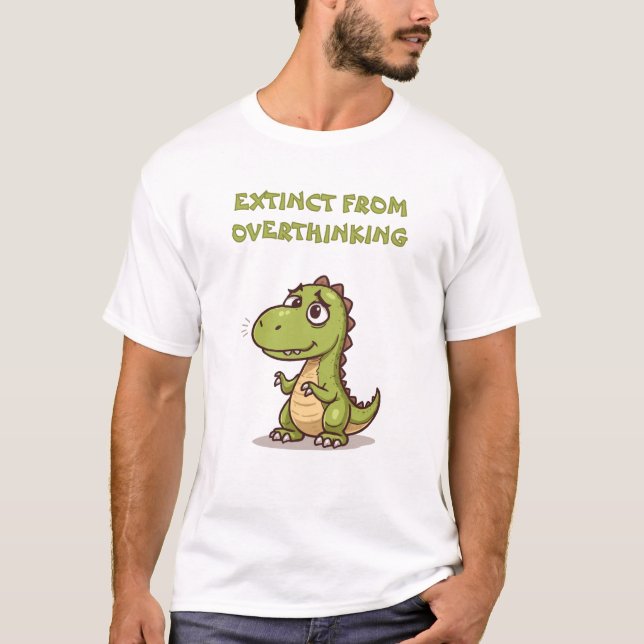 T-Shirt Fun Dino Éteint par Slogan de Suranalyse (Devant)