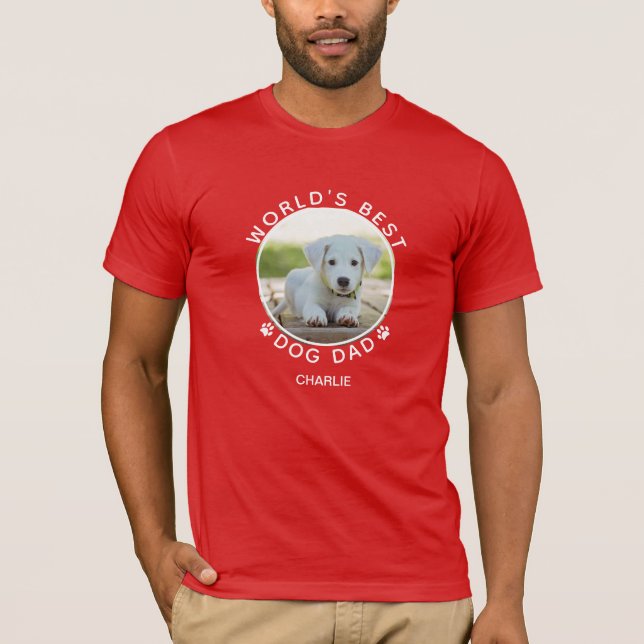 T-shirt Fun Dog Nom photo Empreintes de pattes blancs Pers (Devant)