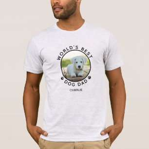 T-shirt Fun Dog Nom photo Empreintes de pattes noirs Perso