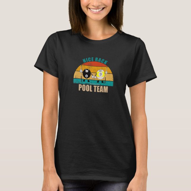 T-shirt Fun équipe de billard 8 9 Ball Nice Rack Pool Prem (Devant)