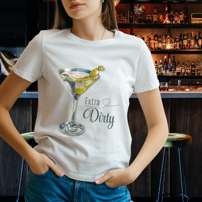 T-shirt Fun Extra Dirty Martini Cocktail (Créateur téléchargé)
