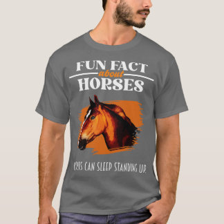 T-shirt Fun Fact À Propos Des Chevaux Cheval Amoureux