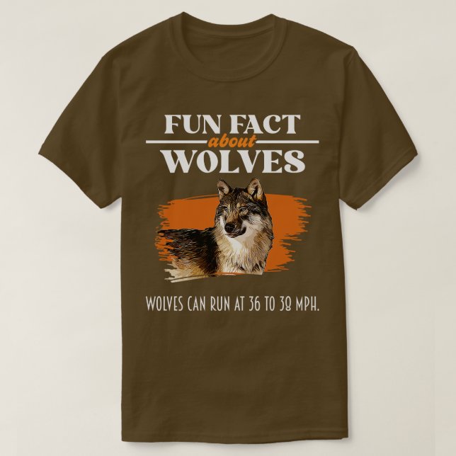 T-shirt Fun Fact About Wolf Lover (Design devant)