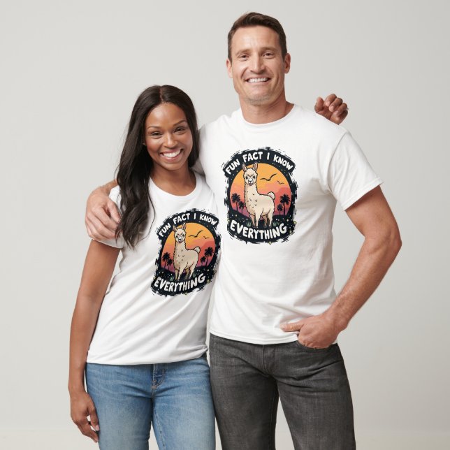 T-shirt Fun Fact Je Connais Tout Design (Unisexe)