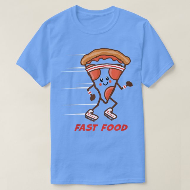T-shirt Fun Fast Food Pizza RunHeadband Baskets Hung (Design devant)