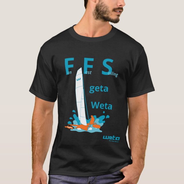T-shirt Fun Fast Sailing obtenir une Weta orange - quoi d' (Devant)