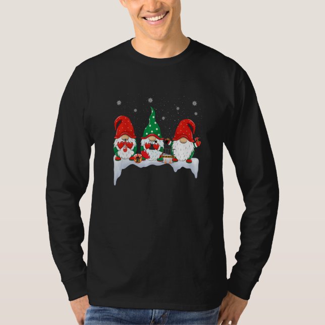 T-shirt Fun Firefighter Gnomes Christmas Gnomies Firefight (Devant)