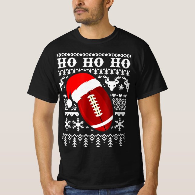 T-shirt Fun Football américain vilain Noël Boys XMAS (Devant)
