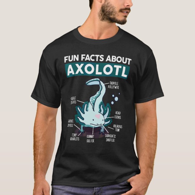 T-shirt Fun Fun Fun Fun Faits Sur Axolotl Enfants Herpétol (Devant)