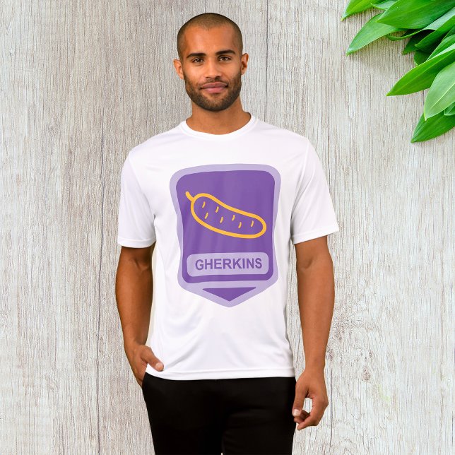 T-shirt Fun Gherkin Pickle Icon Purple and Yellow (Créateur téléchargé)