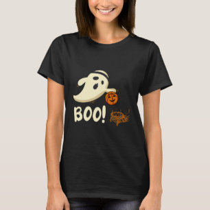 T-shirt Fun Ghost Player Boo Bysketbyll Costume d'Hallowee