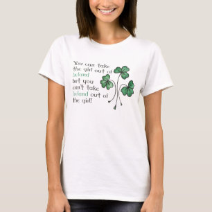 T-shirt Fun Green Shamrock Irish Girl