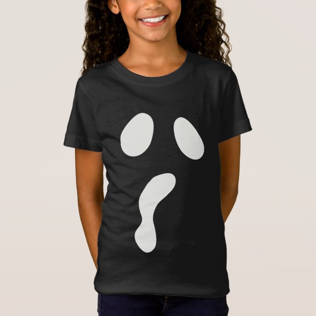 T-Shirt Fun Halloween boo face fantôme effrayant Parti (Devant)