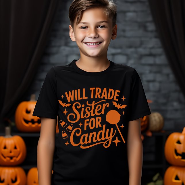 T-shirt "Fun Halloween Gift - Will Trade Sister for Candy (Créateur téléchargé)