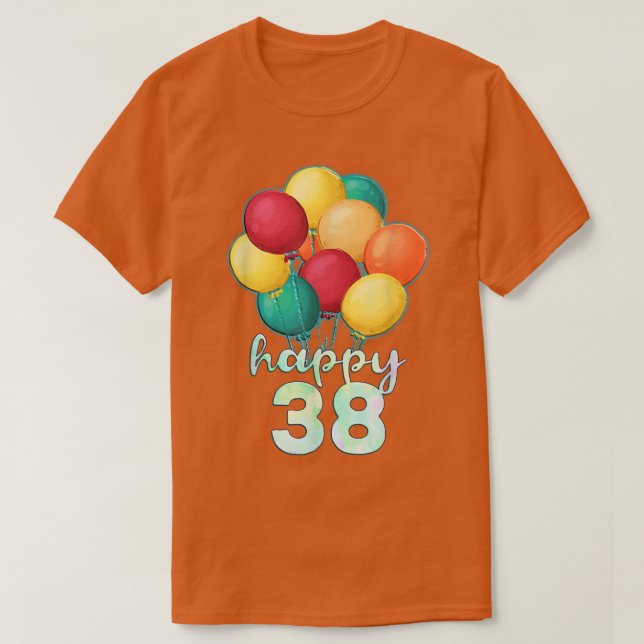 T-shirt Fun Happy 38 ans (Design devant)