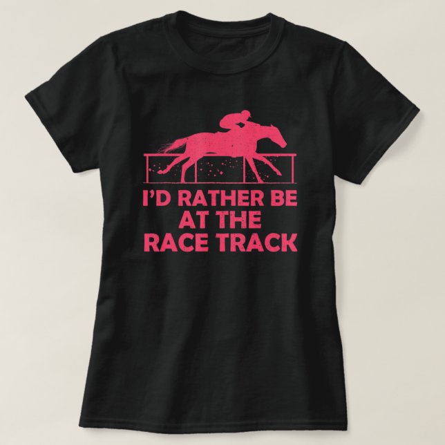 T-shirt Fun Horse Racing Derby Day Horses Race Season Humo (Design devant)