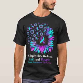 T-shirt Fun In September We Wear Teal And Purple Suicide P