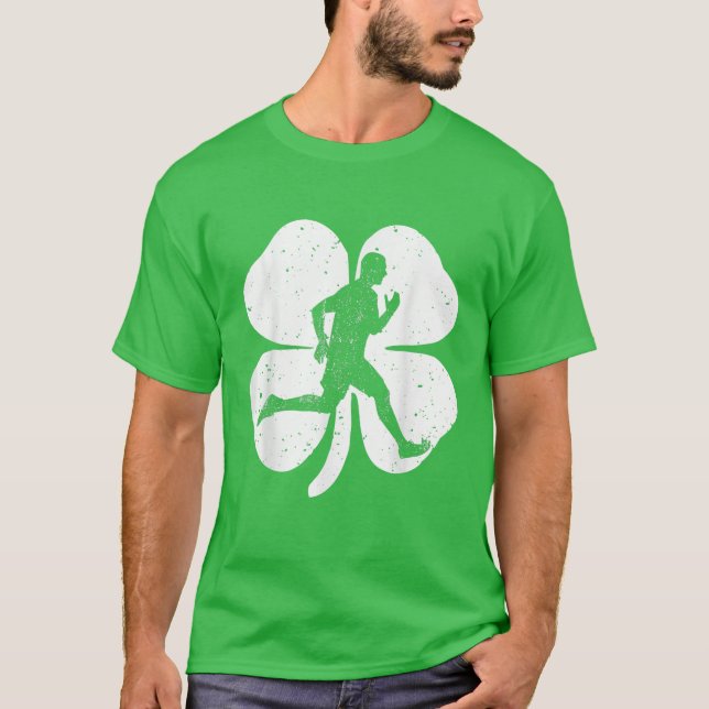 T-shirt Fun Irish Running Costume Shamrock St Patrick's D (Devant)