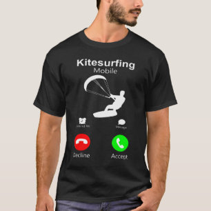 T-shirt Fun Kitesurf Mobile Kiteboard Eau Vent Sur