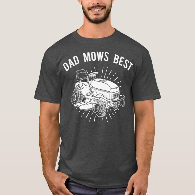 T-shirt Fun Lawn Mower T Papa Mows Meilleure tondeuse à ga (Devant)