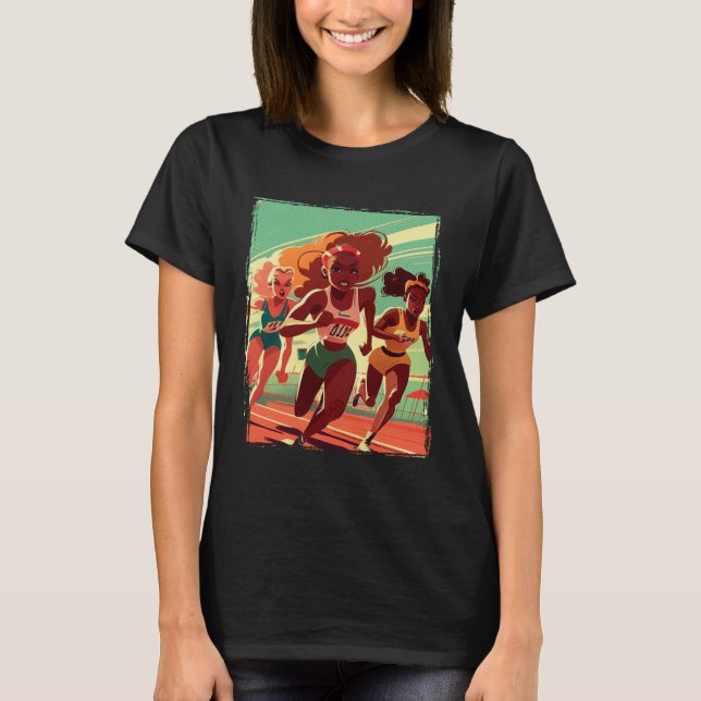 T-shirt Fun Long Distance Female Runner Cross Country and  (Devant)