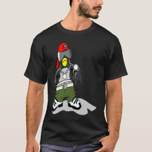 T-SHIRT FUN MANCHOT MANCHOT PORTANT TUX DANSE MUSIQUE DANS