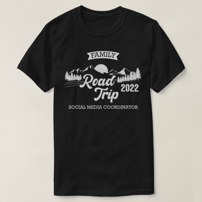 T-shirt Fun Matching Family Road Trip 2022 Social Media Co (Design devant)