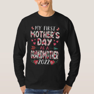 T-shirt Fun My First Mother's Day As A Grand-Mère 2022 Fl