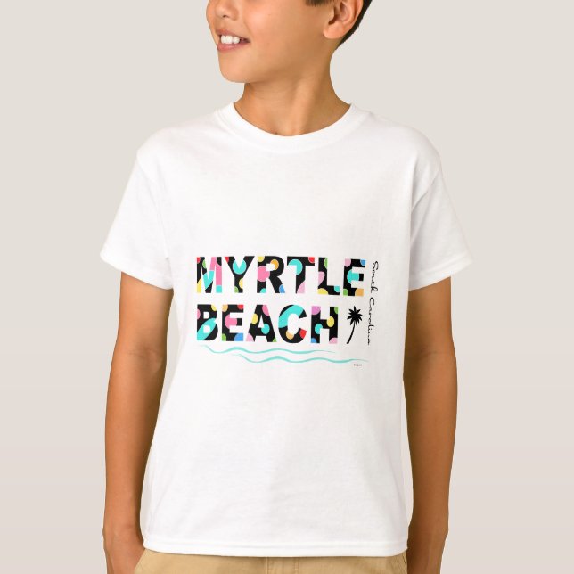 T-shirt Fun Myrtle Beach, SC Cool de typographie (Devant)