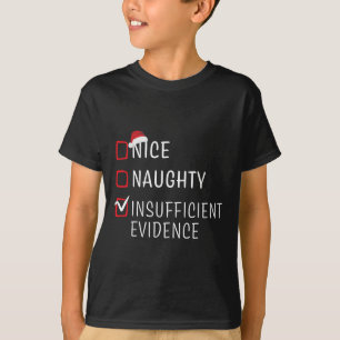 T-shirt Fun Naughty Nice Noël Famille Pajama Hommes Femmes
